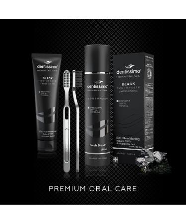 Dentissimo Premium Extra Whitening Black Toothpaste - Reverse Tooth Decay 75ml | Shop Internationally - Buy Online on GoSupps.com