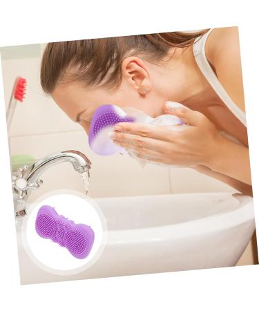 Collbath Silicone Shampoo Brush - Scalp Massage Brush for Easy Hair Wash - 11.5x6cm Purple - Best Bath Washers for Ultimate Scalp Care - Buy Online on GoSupps.com