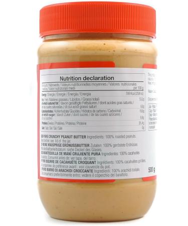 MapleFarm - 100% Pure Crispy Peanut Butter 2 x 500g (1kg) - Protein and Natural Cream - Crunchy peanut butter - Buy Online on GoSupps.com
