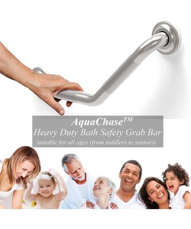 AquaChase 1-1/4 Knurled Grab Bar - ADA Compliant Bath Safety Handrail | Heavy Duty 500lbs Support - 9 Brushed Nickel | Mobility Aid for Seniors & Disabled - Buy Online on GoSupps.com