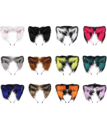 amangul Punk Ears Shape Headband with Ear Studded Decors Hair Hoop Adult Cosplay Live Broadcast Easter Party Headpiece(6) - Buy Online on GoSupps.com