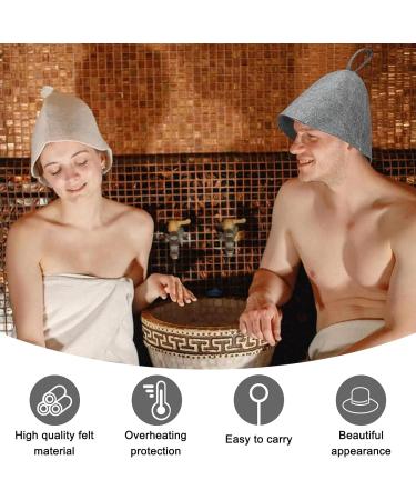 Buy Sauna Hats for Men & Women - 2 Pieces Felt Sauna Caps | Fun & Practical Accessories for Relaxation - Buy Online on GoSupps.com