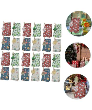 OUNONA 4 Sets Paper DIY Advent Calendar Bags Candy Pockets Kraft Bags Candy Bags - Buy Online on GoSupps.com