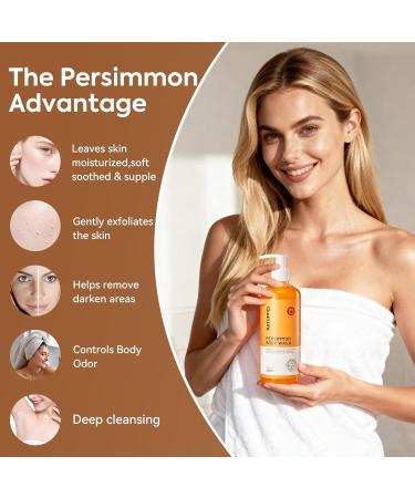 QualiLife Persimmon Body Wash for Old People Smell Natural Deodorant Bar Soap for Strong Odor Smelly Feet Remove Cleansing Body Deodorizing for Eliminating Odor - Buy Online on GoSupps.com