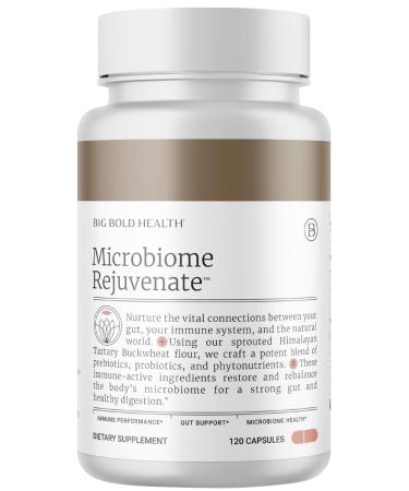 BIG BOLD HEALTH Microbiome Rejuvenate Prebiotic + Probiotic Supplement for Gut Health & Immune System Support - with Immune-Active Himalayan Tartary Buckwheat - Gluten-Free (120 Count (Pack of 1))