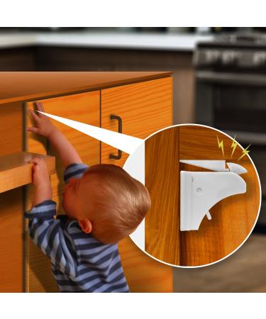 Magnetic Cabinet Locks (12 Locks + 2 Keys) with Adhesive  Easy Installation Tool - Child Proof Drawers - No Tools Or Screws Needed - Jool Baby - Buy Online on GoSupps.com