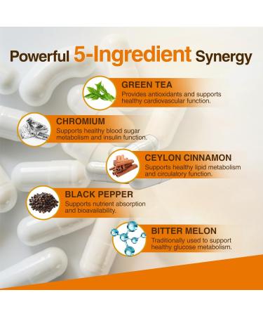 Organic Berberine Supplement-Berberine with Ceylon Cinnamon Bitter Melon & Green Tea Extract Supports Cholesterol Health & Immune Function.Third-Party Tested(Made & Tested in USA).1200mg 90 Capsules - Buy Online on GoSupps.com