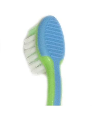 Kids 4-Pack Extra Soft Bristle Toothbrush Set with Suction Base and Travel Covers - Blue/Purple/Green - BPA Free | Toddler Boys Dental Care Kit - Buy Online on GoSupps.com