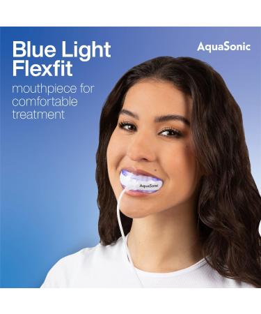 AquaSonic Power Bright Teeth Whitening Kit: Gel Syringes, LED Light, Whitening Pen - Fast & Safe Results - Buy Online on GoSupps.com