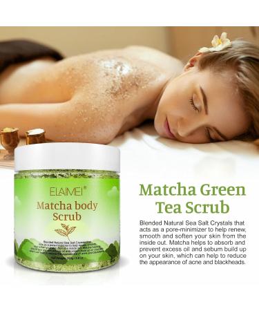 PEPHUCA Matcha Body Scrub - 100% Natural Green Tea Face Body & Foot Scrub with Dead Sea Salt Exfoliator Moisturizes Nourishes and Smoother Skin - Buy Online on GoSupps.com