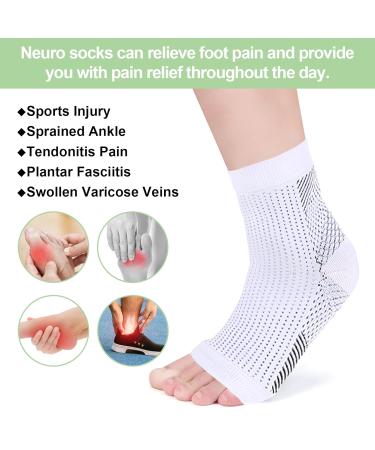 halit Neuropathy Socks 2 Pairs Ankle Support Socks Ankle Support For Sprained Ankle Functional Socks For Neuropathy For Neuropathy Pain Ligament Damage Sprained Ankle Weak - Buy Online on GoSupps.com