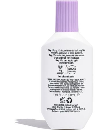 Bondi Sands - Thirsty Skin Hyaluronic Acid Serum - Anti-Aging Face Serum with Hyaluronic Acid Moisturising for Sensitive and Mature Skin 30ml - Buy Online on GoSupps.com