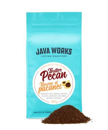 Java Works Coffee Butter Pecan Flavoured Coffee *Ground* 340 Grams