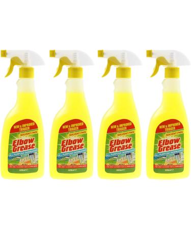Elbow Grease 4x500ml All Purpose Household Degreaser Cleaner Spray - 10x10x10 cm, Yellow - Buy Online on GoSupps.com