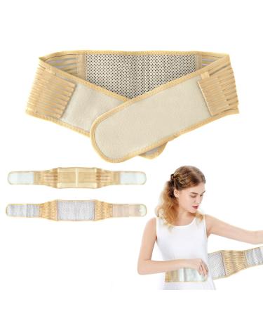 Gopaw lumbar spine Turmalin Taillenbandage Belonging belt Band self-heating lumbar belt Belt back support belts with 20 Turmalin-magnifying magnetic field therapy pain relief (beige m) m beige