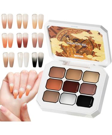 Solid Gel Nail Polish - Gradient Gel Nail Polish in 9 Colors - Glossy Finish Quick Drying Long-Lasting for Everyday Manicure for Women - Buy Online on GoSupps.com