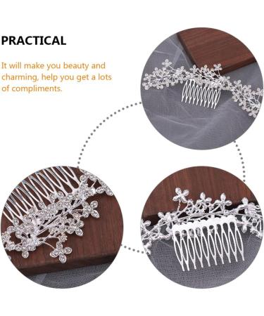 Healeved Rhinestone Alloy Hair Comb Wedding Rhinestone Hair Comb Flower Hairpin Bridal Headpiece Accessories Bridal Headpieces Bride Hair Comb Wedding Hair Comb Wedding Headpiece for Bride - Buy Online on GoSupps.com
