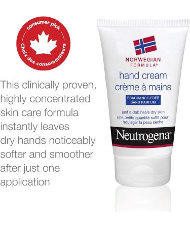Neutrogena Norwegian Formula Unscented Hand Cream Dry Skin Instantly Smoothing Fragrance Free 50mL Norwegian Hand Lotion - Buy Online on GoSupps.com