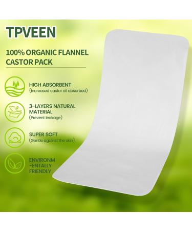 Unbleached Organic Cotton Pack Wrap for Castor Oil | 100% Organic & Synthetic Free | SGS Certified Flannel for Liver Abdomen Neck & Joint Relaxation (12x27 in - Buy Online on GoSupps.com
