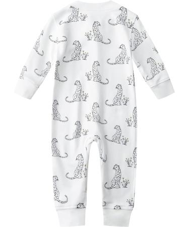 Owlivia Organic Cotton Baby Sleep N Play Romper - Leopard Print, 0-24 Months - Buy Online on GoSupps.com