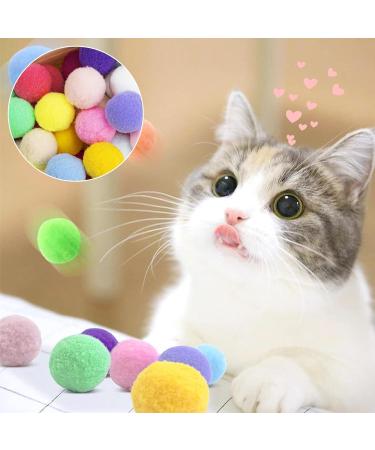 Xiwupo 50-Piece Cat Toy Balls - Felt Balls for Cats & Kittens - Perfect for Chasing & Catching Fun - Buy Online on GoSupps.com