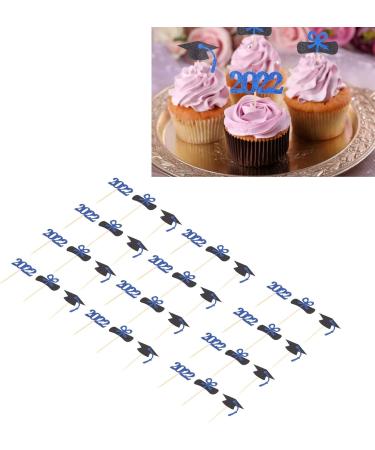 3 Pack Graduation Cupcake Insert 2022 Book Roll Doctor Hat Shape Black Blue Graduation Cake Insert Graduation Cupcake Topper for Celebrate Success Graduation - Buy Online on GoSupps.com