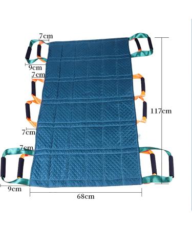 Patient Transfer Sheet 46'' X 27'' Bed Transfer Positioning Pad with Multiple Handle 3 Layers of Embossed Oxford Cloth and Waterproof for Turning Lifting Sliding Elderly Patients - Buy Online on GoSupps.com