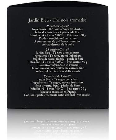 Dammann Jardin Bleu - Th noir parfum la rhubarbe et aux fraise 25 sachets cristal - Dammann Fr res - Buy Online on GoSupps.com