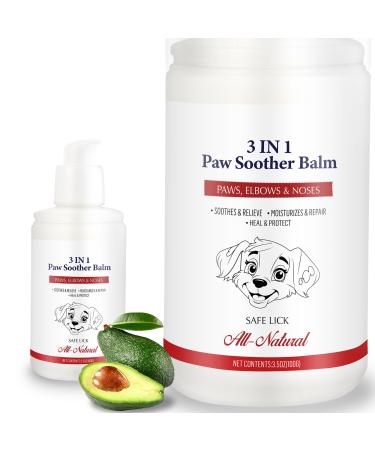 Veksun Dog Paw Balm 100g/3.5oz - Moisturizes Soothes and Protects Paws Sout Elbows & Noses - Dog Nose Balm & Moisturizer- All-Natural & Safe Licking Cat Paw Balm