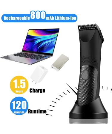 Electric Groin Hair Trimmer for Men & Women - Waterproof Body Groomer with LED Indicator - IPX7 Beard and Bikini Trimmer - Pubic Hair Shaver for Balls - 1PC - Buy Online on GoSupps.com