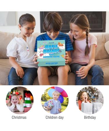 Kids Bath Bombs with Surprise Inside - 20 Pack Gift Set for Girls and Boys | Handmade Fizzies Spa Balls for Children - Birthday, Christmas, Easter Day - Buy Online on GoSupps.com
