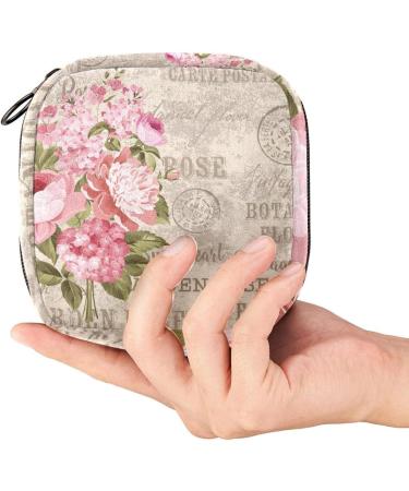 Garden Rose Postal Sanitary Napkin & Menstrual Cup Bag - Stylish Compact Period Storage for Women & Teen Girls - Buy Online on GoSupps.com
