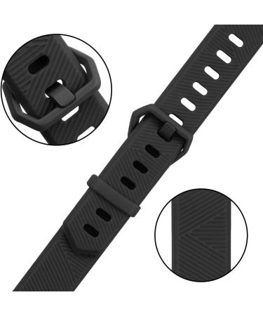 Tobfit 2 Pack Sport Bands Compatible with Fitbit Alta Bands/Alta HR/Ace Soft TPU Replacement Wristbands for Women Men Black/Black Small - Buy Online on GoSupps.com