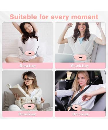 GLYDUNY Portable Cordless Heating Pad for Cramps - 6 Heat Levels & 6 Massage Modes - Menstrual Pain Relief - Pink - Buy Online on GoSupps.com