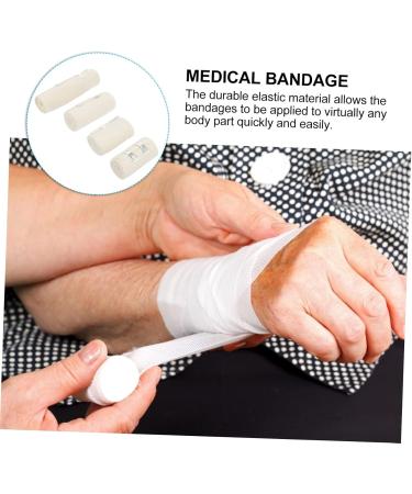 FRCOLOR 4 Rolls Elastic Band Gauze Pads - Stretchy Nylon Non-Woven Gauze (15x4.5CM) - Ideal for Wound Care & Medical Supplies - International Shipping - Buy Online on GoSupps.com