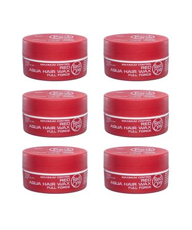 RedOne Aqua Hair Wax Maximum Hold Full Force Hair Gel 150ml (6 pack) RED