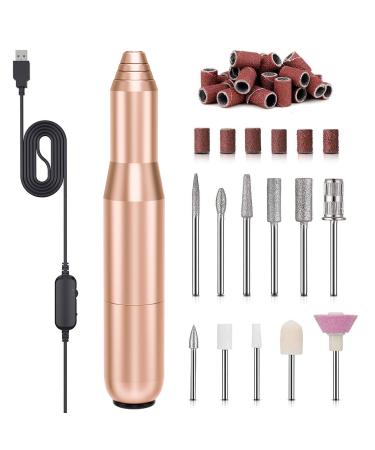 Electric Nail Files Nail Drill Set for Acrylic Gel Nails Portable Manicure Pedicure Kit with Sanding Bands and Nail Drill Bits