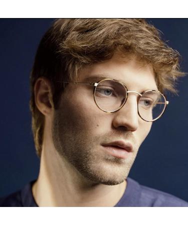 Nooz ELA Collection Round Reading Glasses - Steel & Nylon Frame - Magnifying +2.5 for Men & Women - Available in 2 Colors - Buy Online on GoSupps.com