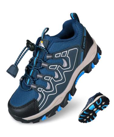 UOVO Sneakers Boys Waterproof Hiking Shoes Sneakers Children Trekking Shoes Outdoor Sports Shoes Running Shoes 27-40 32 EU Blue
