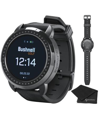 Bushnell iON Elite Black Golf GPS Watch with Wearable4U Lens Cleaning Cloth Bundle +Cleaning Cloth iON Elite Black