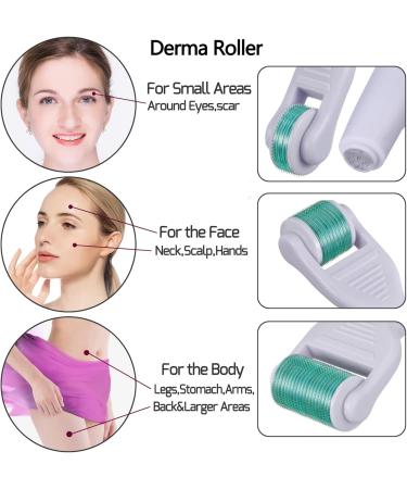 Bowka 5-in-1 Derma Roller Set - Microneedling Roller for Beard Growth & Skin - 1.5/0.5/0.3/0.25mm | International Shipping Available - Buy Online on GoSupps.com