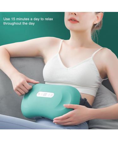Waist Massage Belts | Heat Belly Wrap with Vibration for Lumbar Pain Relief Ideal Gift for Men & Dads (Green) - Buy Online on GoSupps.com