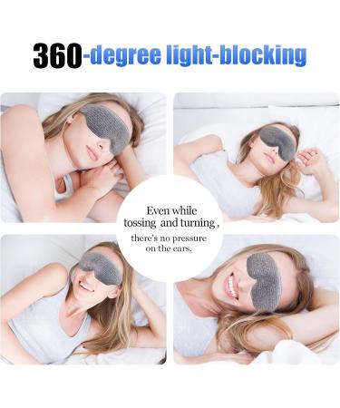 Sleep Eye Mask for Men & Women | 100% Blackout 3D Eye Mask for Side Sleepers - Pressure-Free Comfort - Grey - Buy Online on GoSupps.com