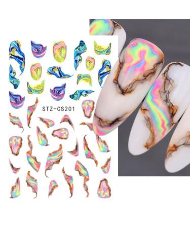 Colorful 3D Self-Adhesive Nail Art Sticker Decal Set - Halo Dye Design for Women | DIY Nail Art Decoration | Acrylic Supplies - 3 Sheets - Buy Online on GoSupps.com