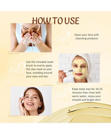 Tongyend Turmeric Vitamin C Clay Mask kit Deep Cleansing Face Masks Skincare with Brush Clay Face Mask for Radiant Skin Turmeric for Dark Spots Acne Brightening Oil Balance Cleansing Pores - Buy Online on GoSupps.com