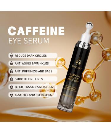 Cr me contour des yeux la caf ine et s rum pour les yeux contre le gonflement des yeux anti- ge claircissant et lignes d'expression Soin des yeux avec rouleau et boule de massage 360 (20 - Buy Online on GoSupps.com