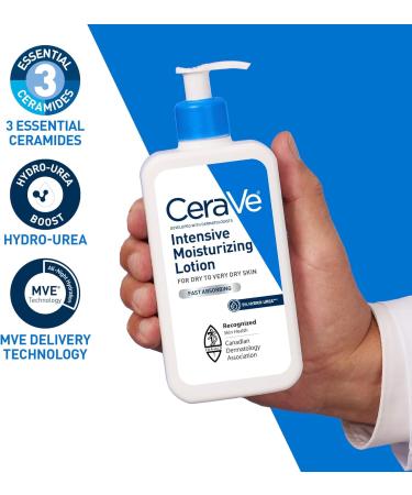 CeraVe Intensive Moisturizing Lotion with 5% Hydro-Urea & Shea Butter for Dry to Very Dry Skin Hydrates Itchy Skin due to Dryness. Fragrance-Free Developed with Dermatologist 473mL Intensive Lotion 473mL - Buy Online on GoSupps.com