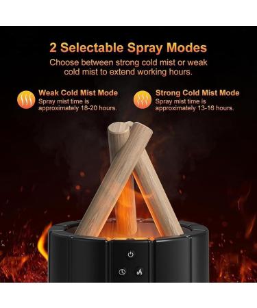 Bonfire Diffuser - Mini Humidifier with Remote | Essential Oil Diffuser for Home & Office (Black) - Shop Internationally - Buy Online on GoSupps.com