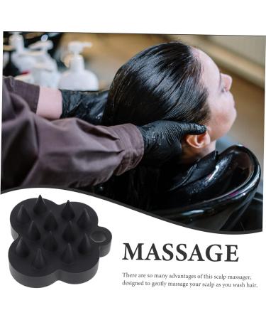 Gleavi Shampoo Massage Brush - Scalp Head Massage for Hair Growth & Peeling | Black 7x6.5x3cm - Buy Online on GoSupps.com