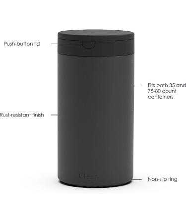 Spectrum Decorative Wet Wipes Dispenser - Stylish Black Holder for Household Cleaning Wipes - Buy Online on GoSupps.com